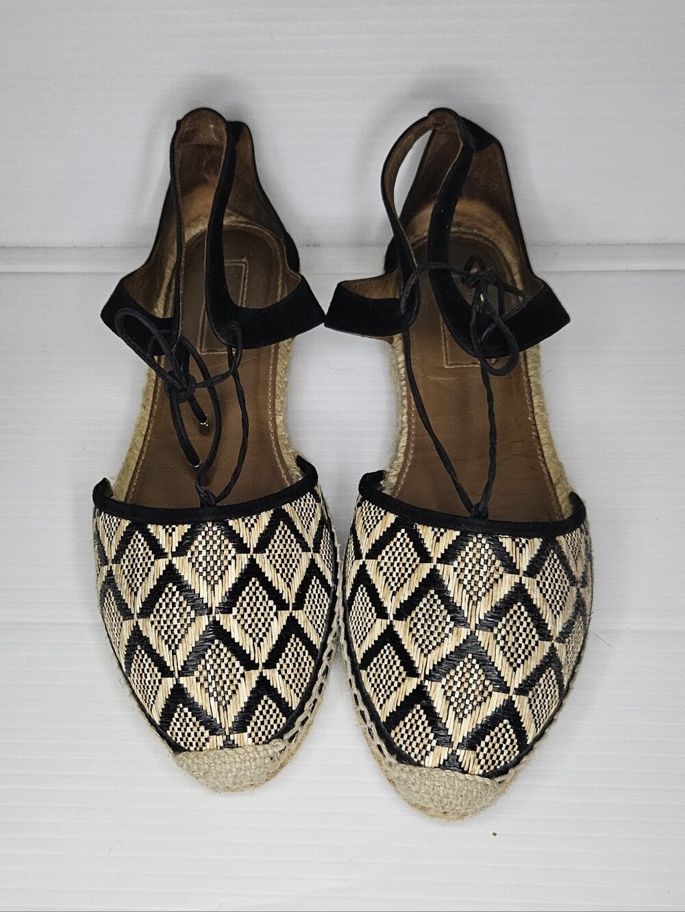 Aquazzura Luxury Printed Espadrilles Women's EU 39 Authentic